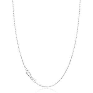 18k Gold Plated 925 Sterling Silver Chain Necklace for Women, 1.2mm Cable Chain